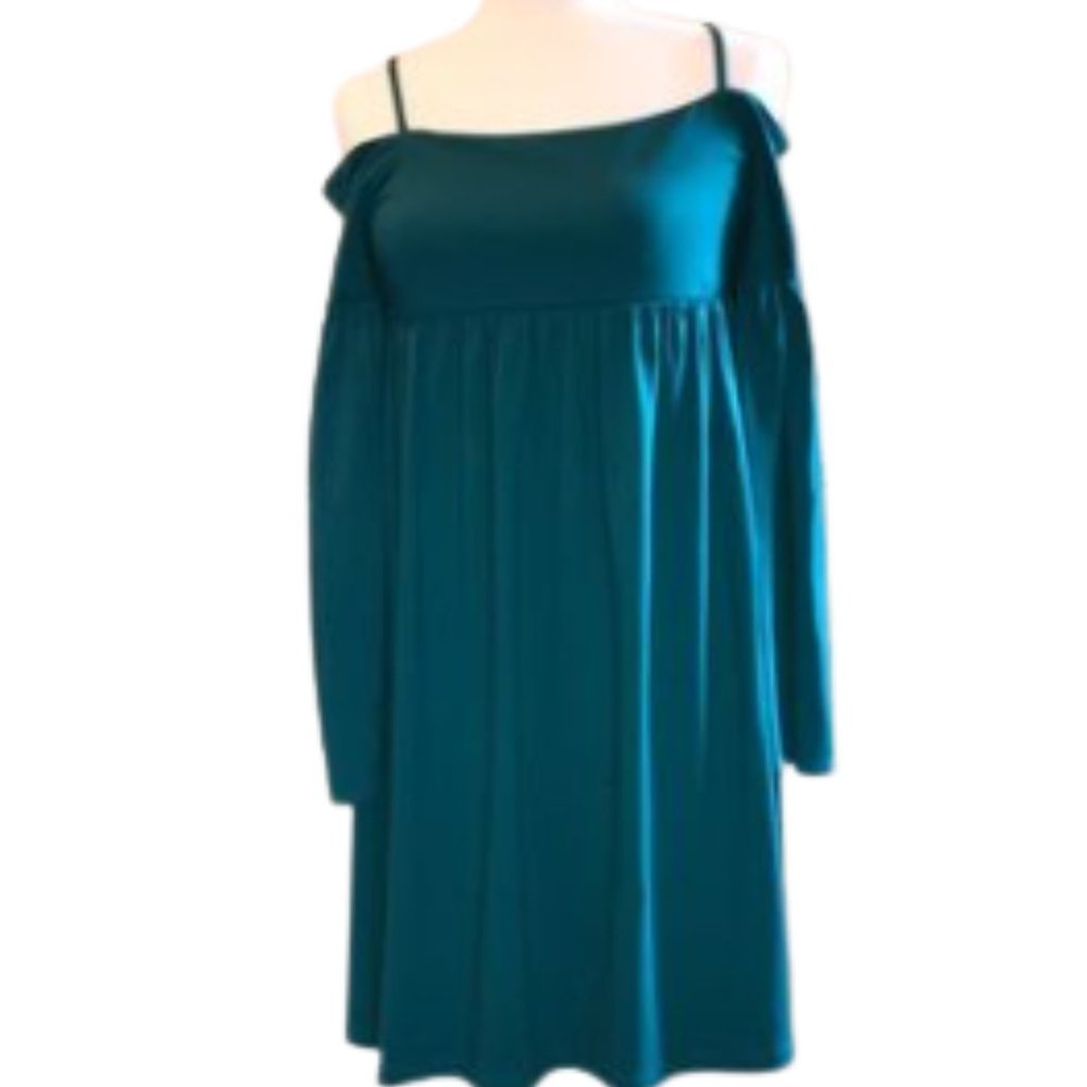 Susana Monaco Alyssa Galapagos off shoulder dress with bell sleeves size…